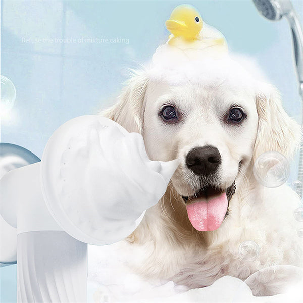 Automatic Foaming Dog Cat Bath Brush Dog Shampoo Brush With Soap Dispenser Electric